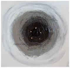 ©2011 Lisa Brugger Darkness Into Light - Acrylic on Canvas 18 X 18