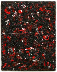 ©2000 Lisa Brugger Crimson Crush - Acrylic with Mix Media on Canvas 16 x 22