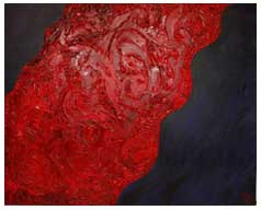 ©2008 Lisa Brugger Passion - Acrylic with Mix Media on Canvas 48 X 60