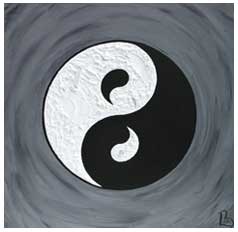©2008 Lisa Brugger Balance - Acrylic with Mix Media on Canvas 24 x 24