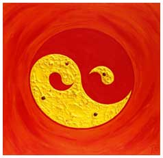 ©2008 Lisa Brugger Duality - Acrylic with Mix Media on Canvas 24 x 24