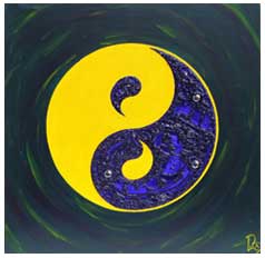 ?2008 Lisa Brugger Energy - Acrylic with Mix Media on Canvas 24 x 24