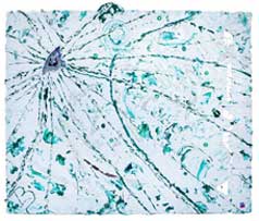 ©2009 Lisa Brugger Emerald Snow (Wealth) - Acrylic with Mix Media on Canvas 33 X 39