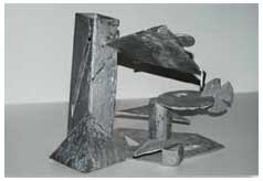 ©1996 Lisa Brugger Space - Aluminum Sculpture 12x 16 x 11