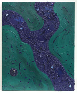 flowing upward